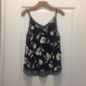 NWOT floral strappy blouse